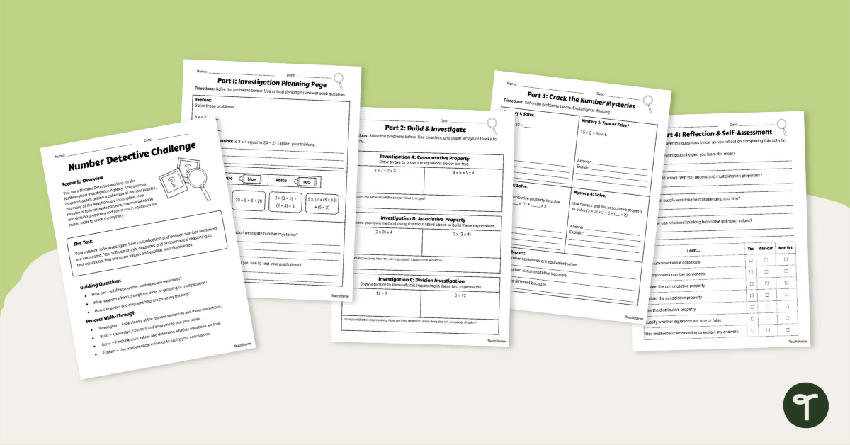 Properties of Numbers and Operations Challenge — Year 5 teaching resource