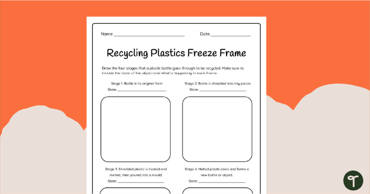 Recycling Plastics Freeze Frame Activity teaching resource