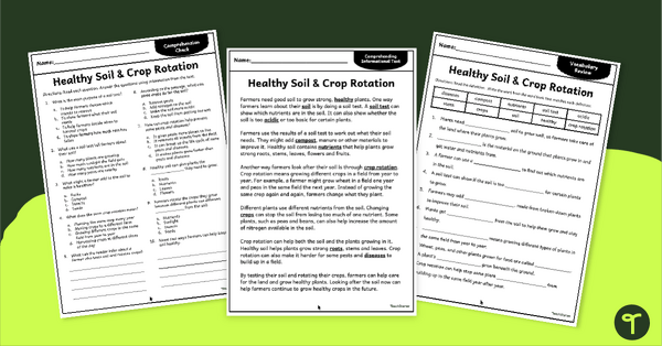 Go to Crop Rotation Comprehension Worksheets teaching resource