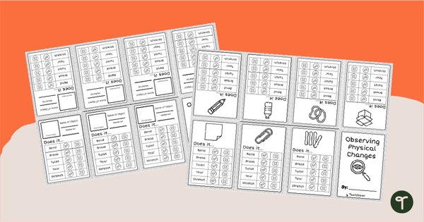 Go to Observing Physical Changes Investigation Booklet (Year 2) teaching resource