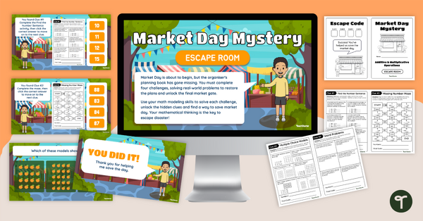 Go to Year 3 Additive and Multiplicative Operations Escape Room teaching resource
