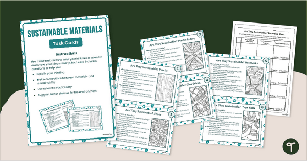 Go to Sustainable Materials Task Cards teaching resource