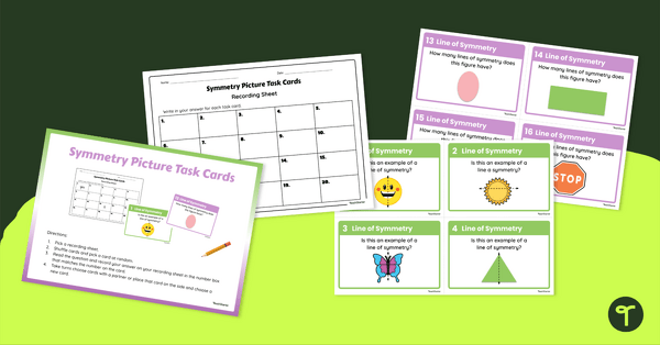 Go to Symmetry Picture Task Cards teaching resource