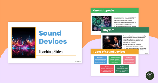 Go to What Are Sound Devices? PowerPoint teaching resource