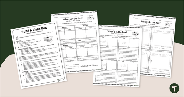 Go to What's in the Box? - Light Observation Activity teaching resource