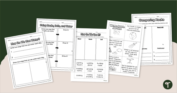 Go to Using Rocks, Soils and Water Worksheets teaching resource
