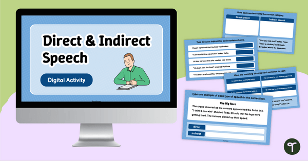 Go to Direct and Indirect Speech Interactive Activity teaching resource