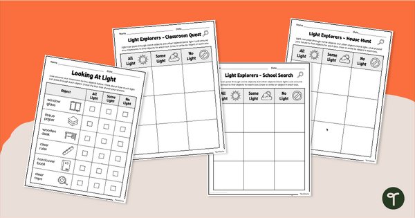 Image of Light Interactions Scavenger Hunt Pack