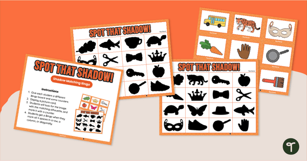 Go to Shadow Matching Game - Bingo teaching resource