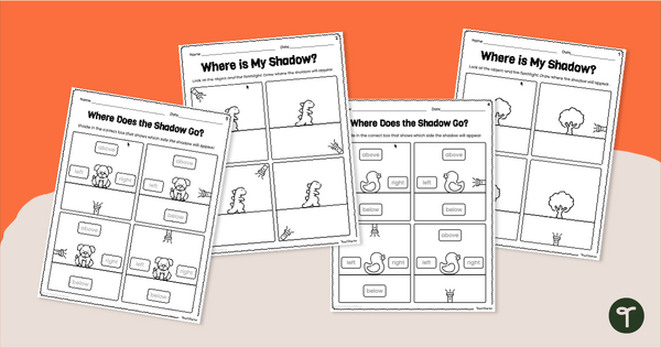 Go to Where is My Shadow? Worksheet Pack teaching resource