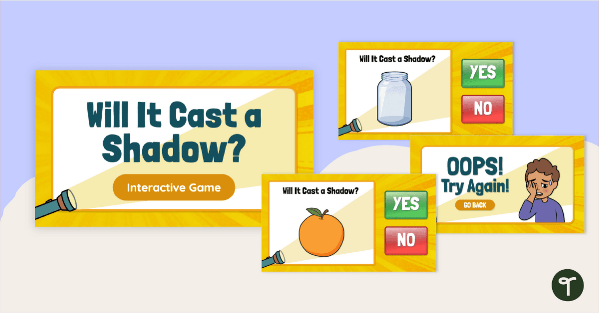 Will It Cast a Shadow? Interactive Game teaching resource