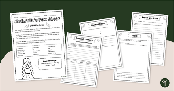 Go to Fairy Tale STEM - Cinderella's New Shoes Design Challenge teaching resource
