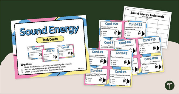 Go to Sound Energy Task Cards teaching resource