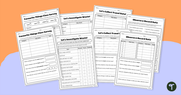 Go to Data and Graphs Worksheet Pack — Year 2 teaching resource