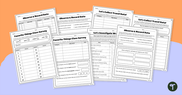 Go to First Grade Data and Graphing Worksheets teaching resource