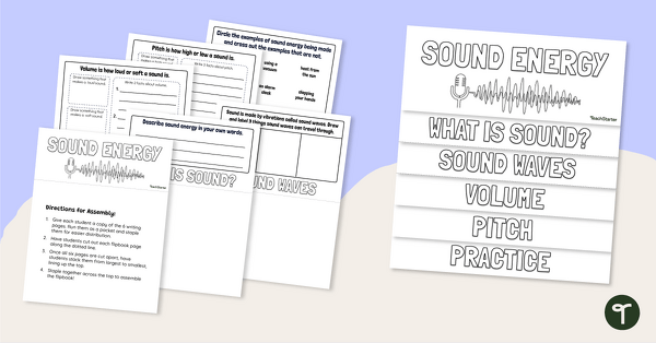 Go to Sound Energy Flipbook Science Activity teaching resource