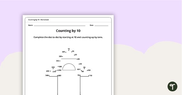 Preview image for Dot-to-Dot Drawing - Counting by 10 - Rocket - teaching resource