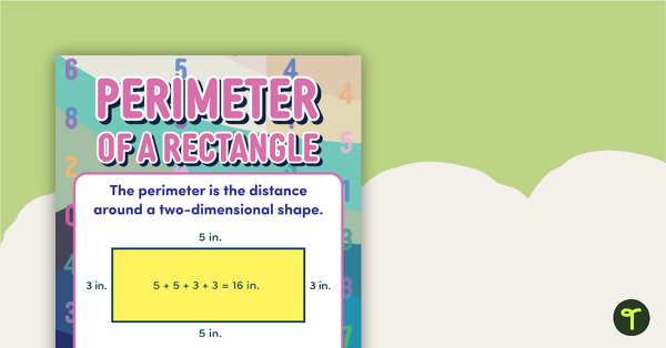 Perimeter of a Rectangle Poster teaching resource