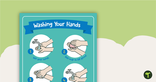 Go to Hygiene Poster - Steps for Washing Hands teaching resource