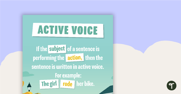 Go to Active Voice Poster teaching resource
