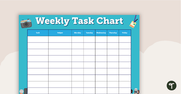 Journalism and News - Weekly Task Chart teaching resource