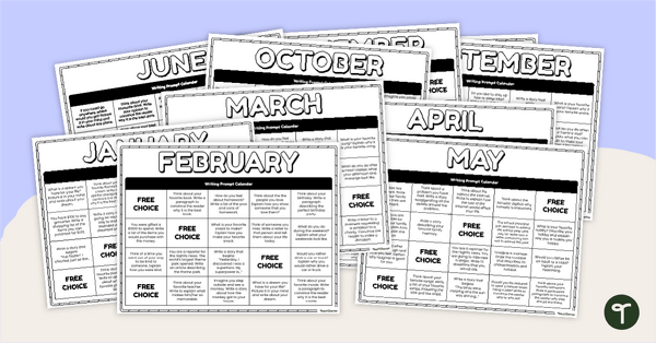 Go to Assorted Writing Prompts Calendar – Upper Grades teaching resource