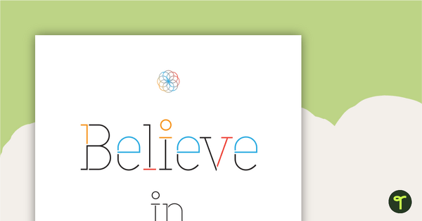 Image of Believe in Yourself Positivity Poster