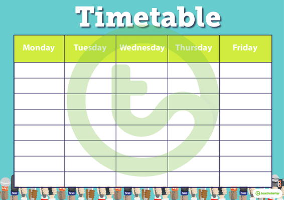 Journalism and News - Weekly Timetable teaching resource