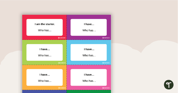 I Have, Who Has? Looping Cards - Editable Word Version teaching resource