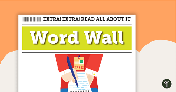 Journalism and News - Word Wall Template teaching resource