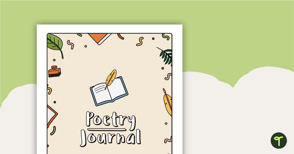 Poetry Journal Book Cover Teach Starter   14357 Poetry Journal Book Cover Thumbnail 0 600x400 