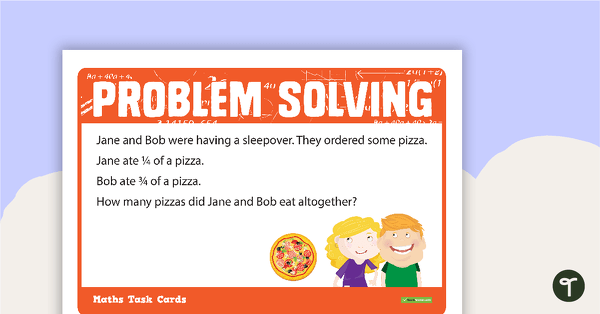 Math Problem Solving Cards - Grades 2 and 3 teaching resource