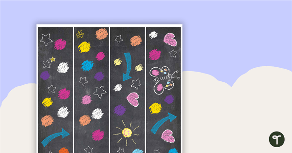 Funky Chalkboard - Border Trimmers teaching resource