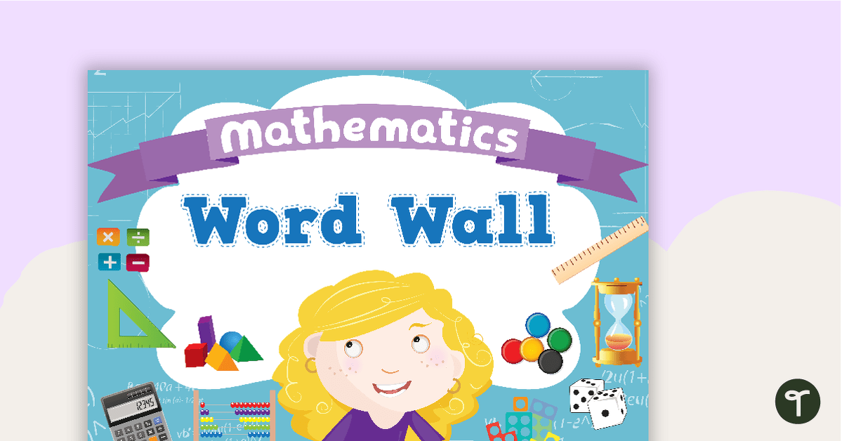 Mathematics Word Wall with Diagrams teaching resource