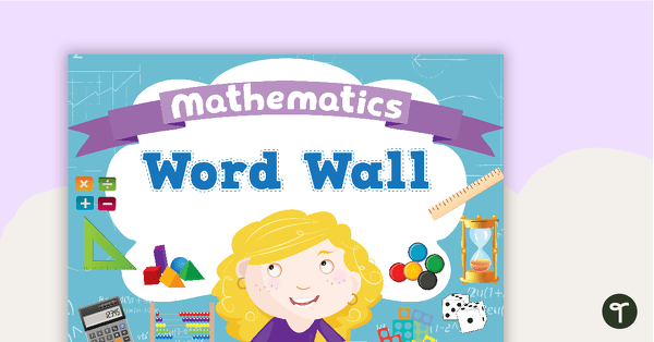 Go to Mathematics Word Wall with Diagrams teaching resource