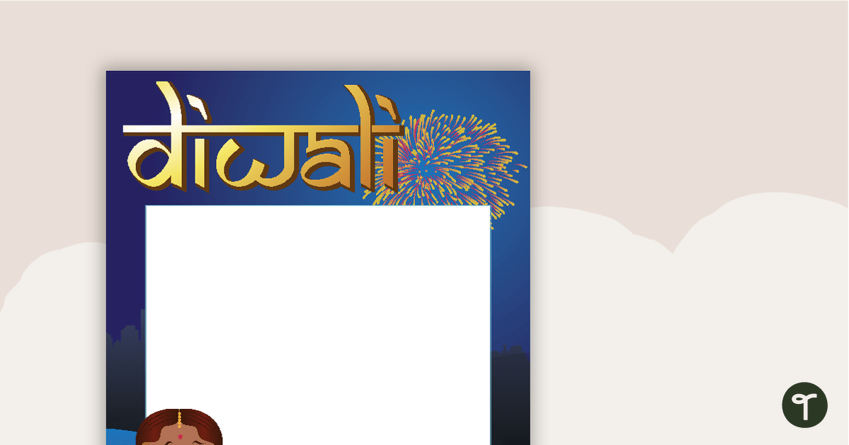 Diwali Page Border teaching resource