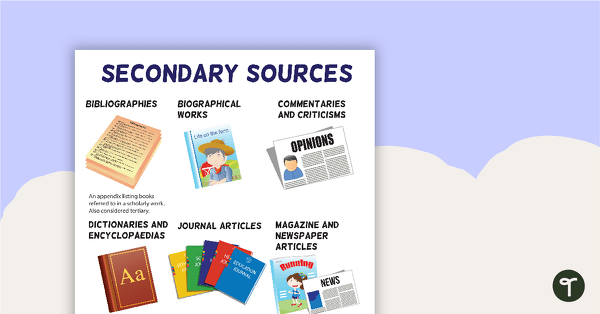 Go to Secondary Sources Poster (Version 2) teaching resource