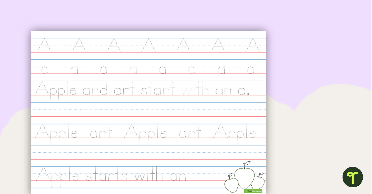 Alphabet Handwriting Sheets - Individual teaching resource
