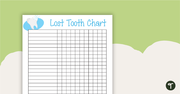 Go to Lost Tooth Chart and Poster teaching resource