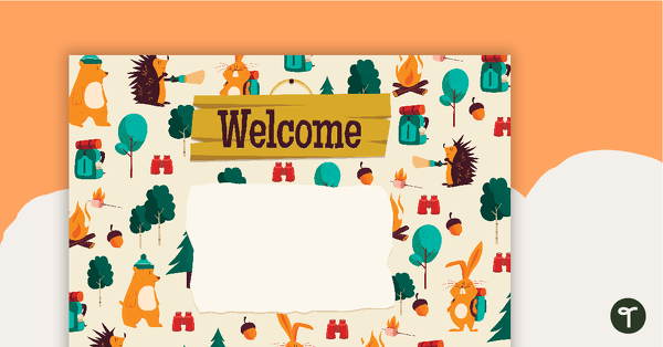 Preview image for Camping - Welcome Sign and Name Tags - teaching resource