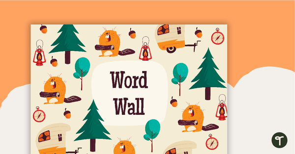 Go to Camping - Word Wall Template teaching resource