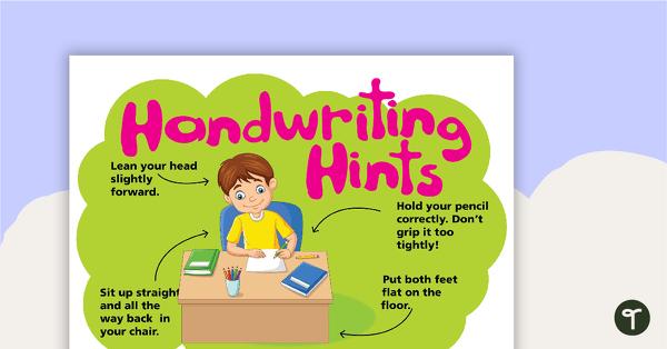 Preview image for Handwriting Hints Poster - teaching resource