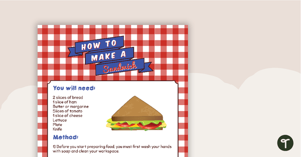 Preview image for Comprehension - How To Make A Sandwich - teaching resource