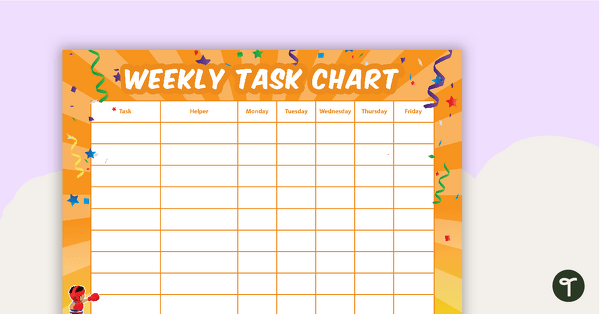 Go to Champions - Weekly Task Chart teaching resource