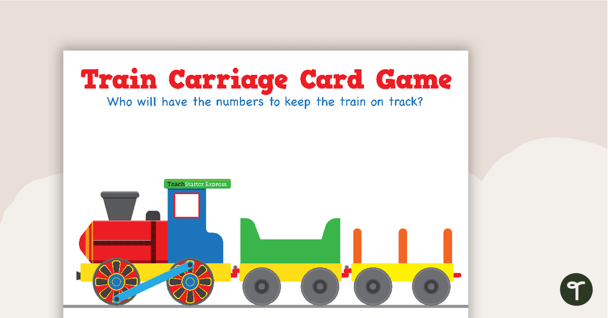 Train Carriage Card Game for Ordering Numbers 1–9 teaching resource