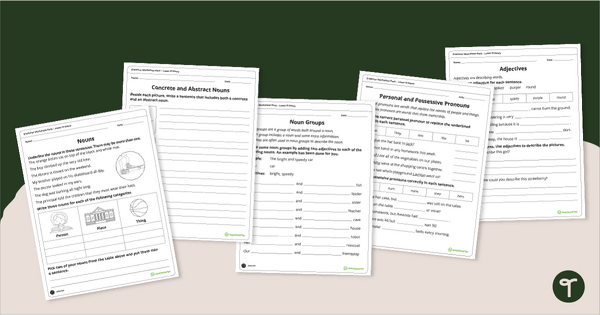 Go to Grammar Worksheet Pack – Lower Elementary teaching resource