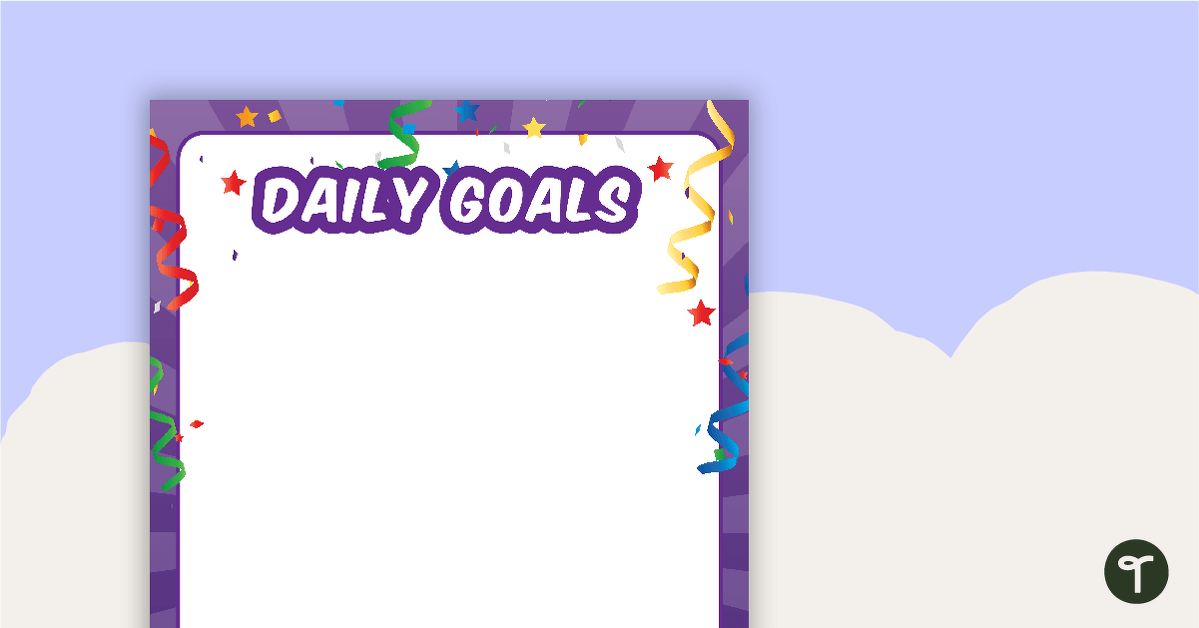Champions - Daily Goals teaching resource