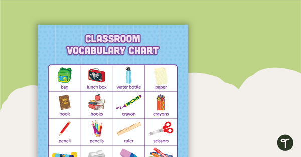 Go to Classroom Vocabulary Chart teaching resource