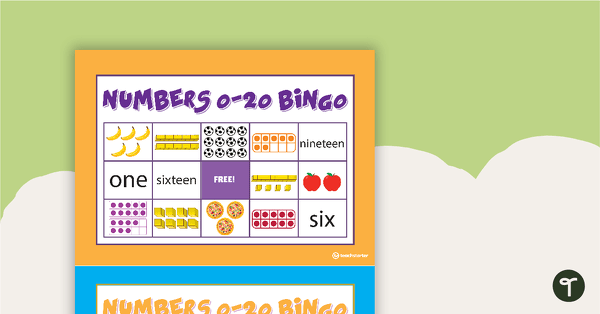 Image of Numbers 0-20 Bingo