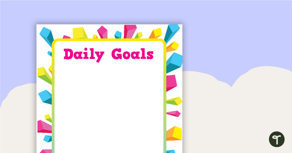 Monster Madness - Daily Goals teaching resource